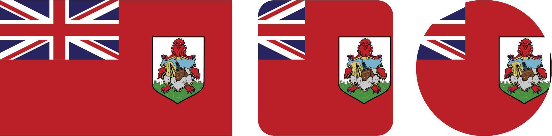 icono de la bandera de Bermudas. conjunto de iconos web. colección de iconos plana. ilustración vectorial sencilla. vector