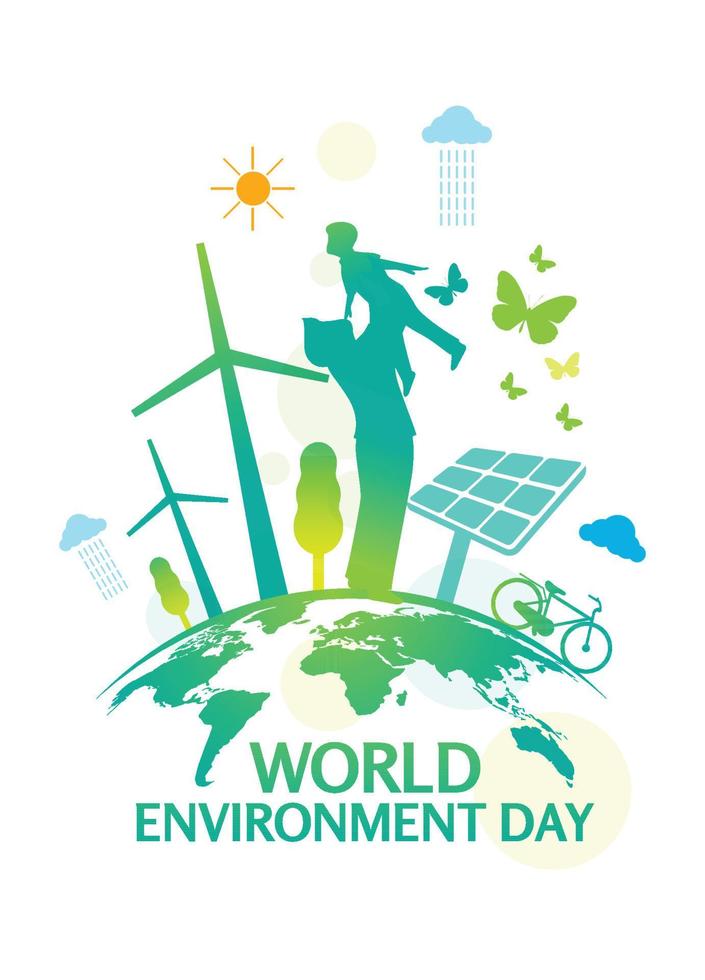 plantilla de diseño de logotipo del día mundial del medio ambiente vector