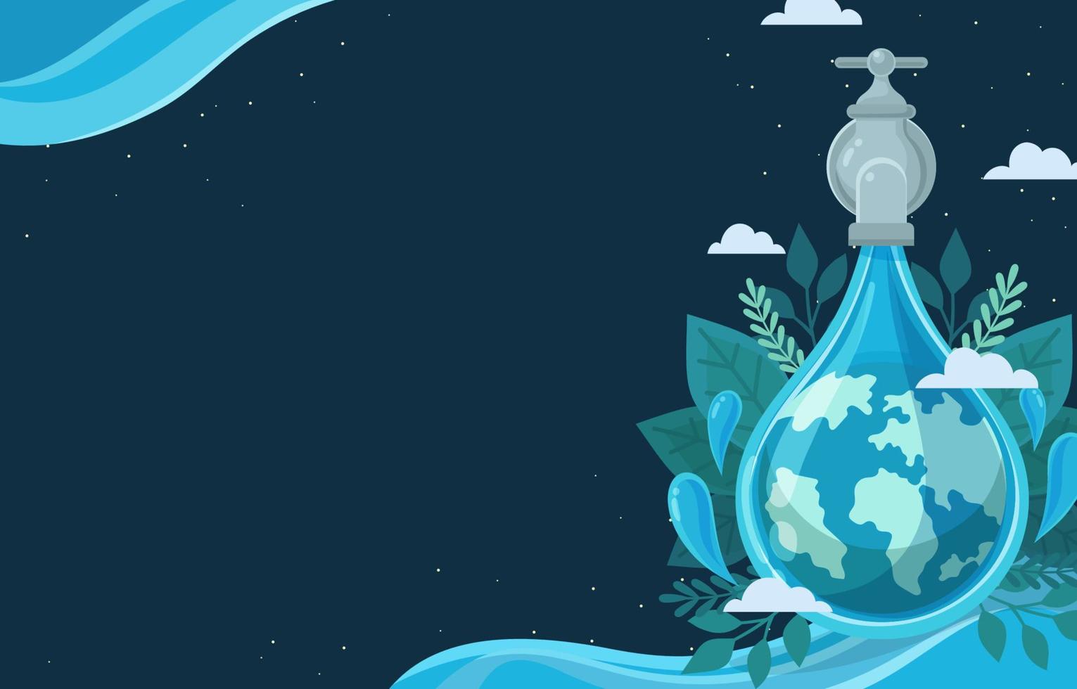 World Water Day Background vector