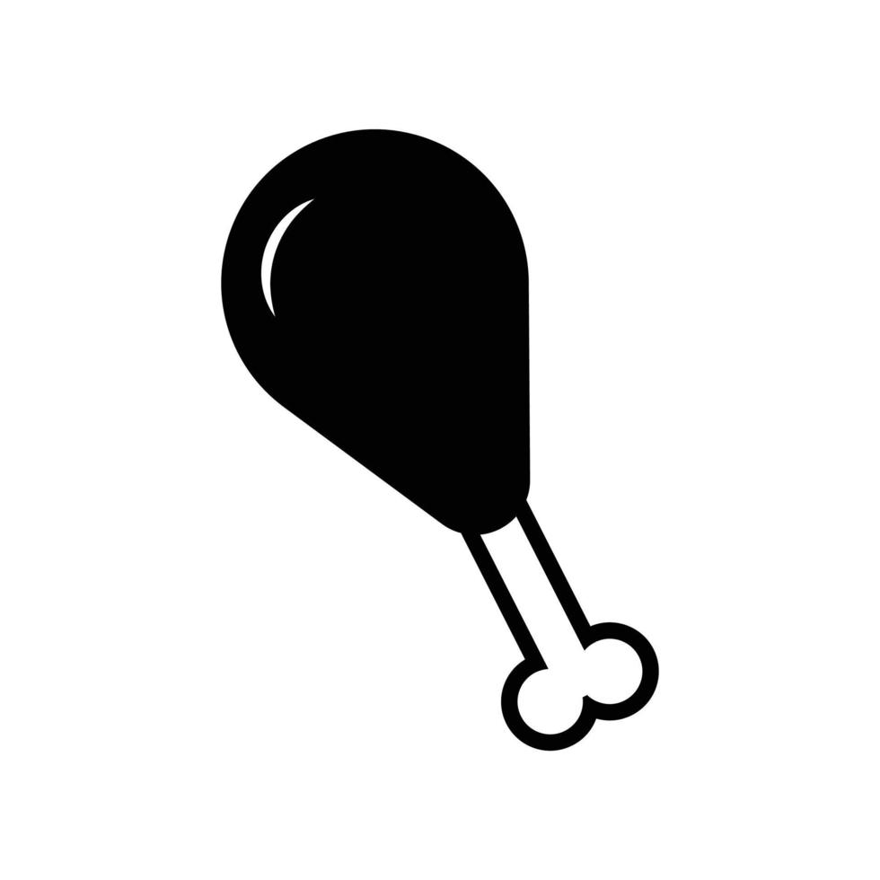 Chicken leg vector icon design