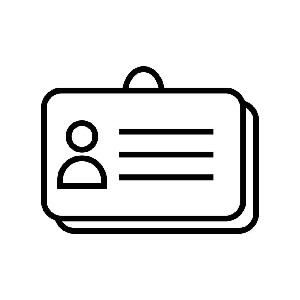 vector de diseño de icono de tarjeta de identificación
