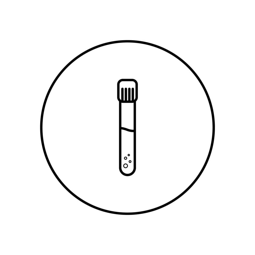 Test tube icon design free vector. vector