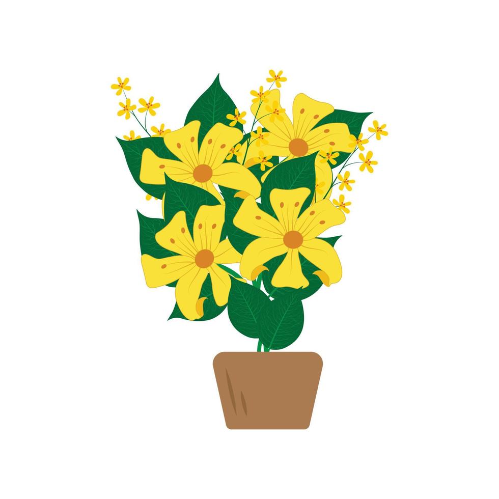 diseño de cubo de flores. vector