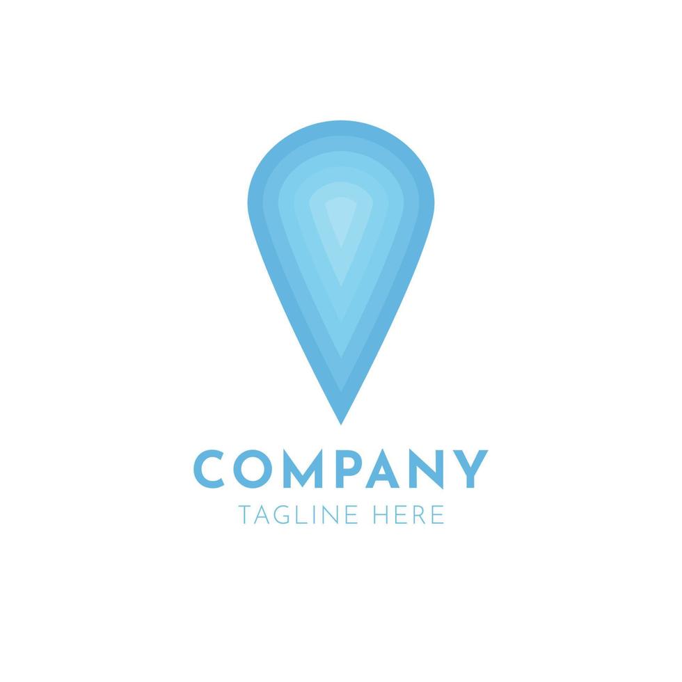General Logo Six Blue Point For Company and File Editable vector