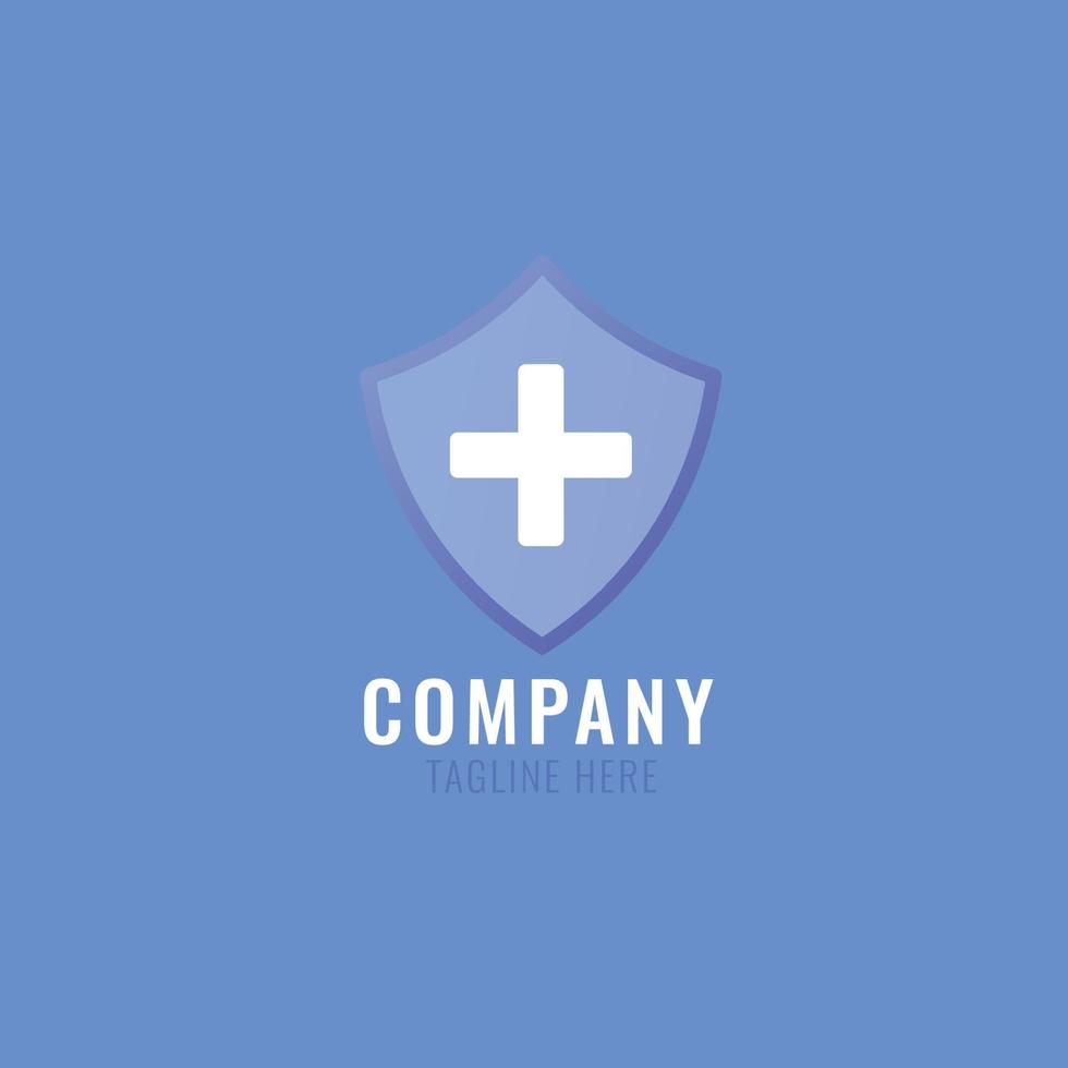 Modern Logo Shield Plus For Universal Company and File Editable vector