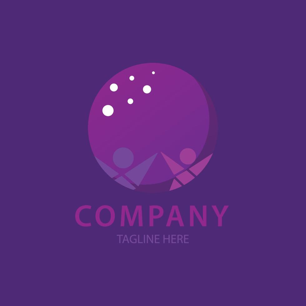 A Child Fly To The Moon Modern Logo Perfect For Companies and Editable File Templates vector