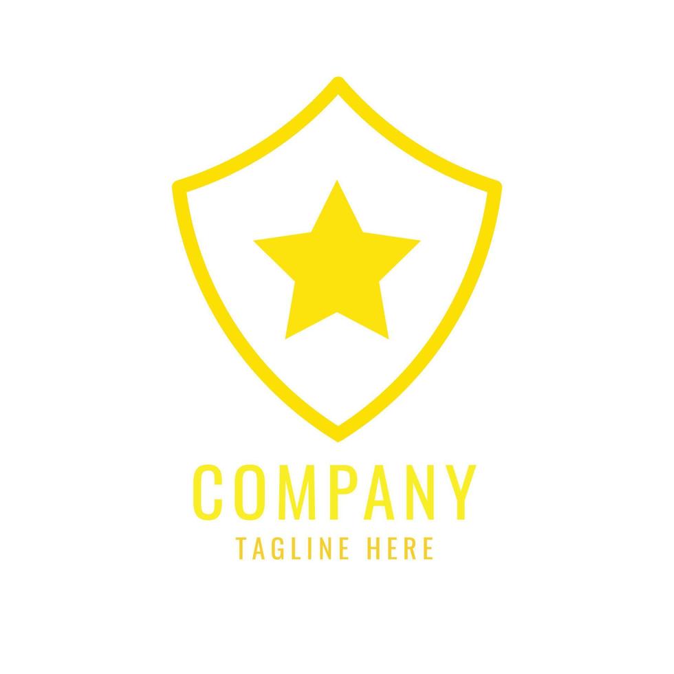 Logo Stars Protection For Company Editable, Logo Bintang dan Perisai vector
