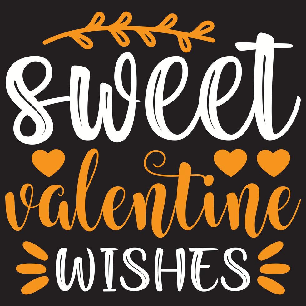 sweet valentine wishes vector