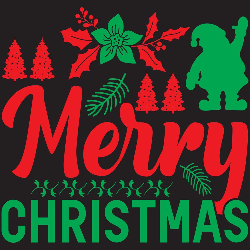 merry Christmas t shirt design vector