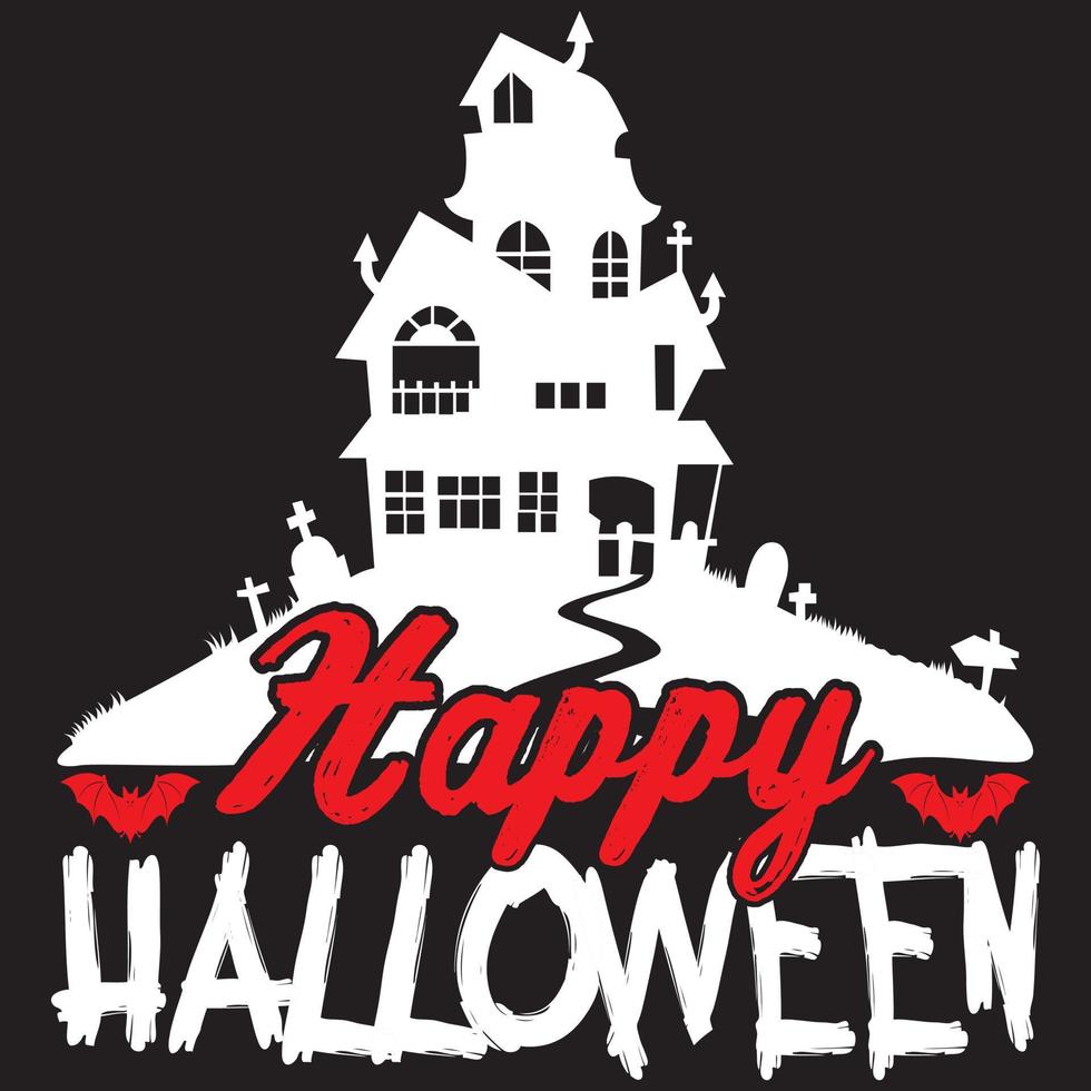 happy Halloween t shirt design vector