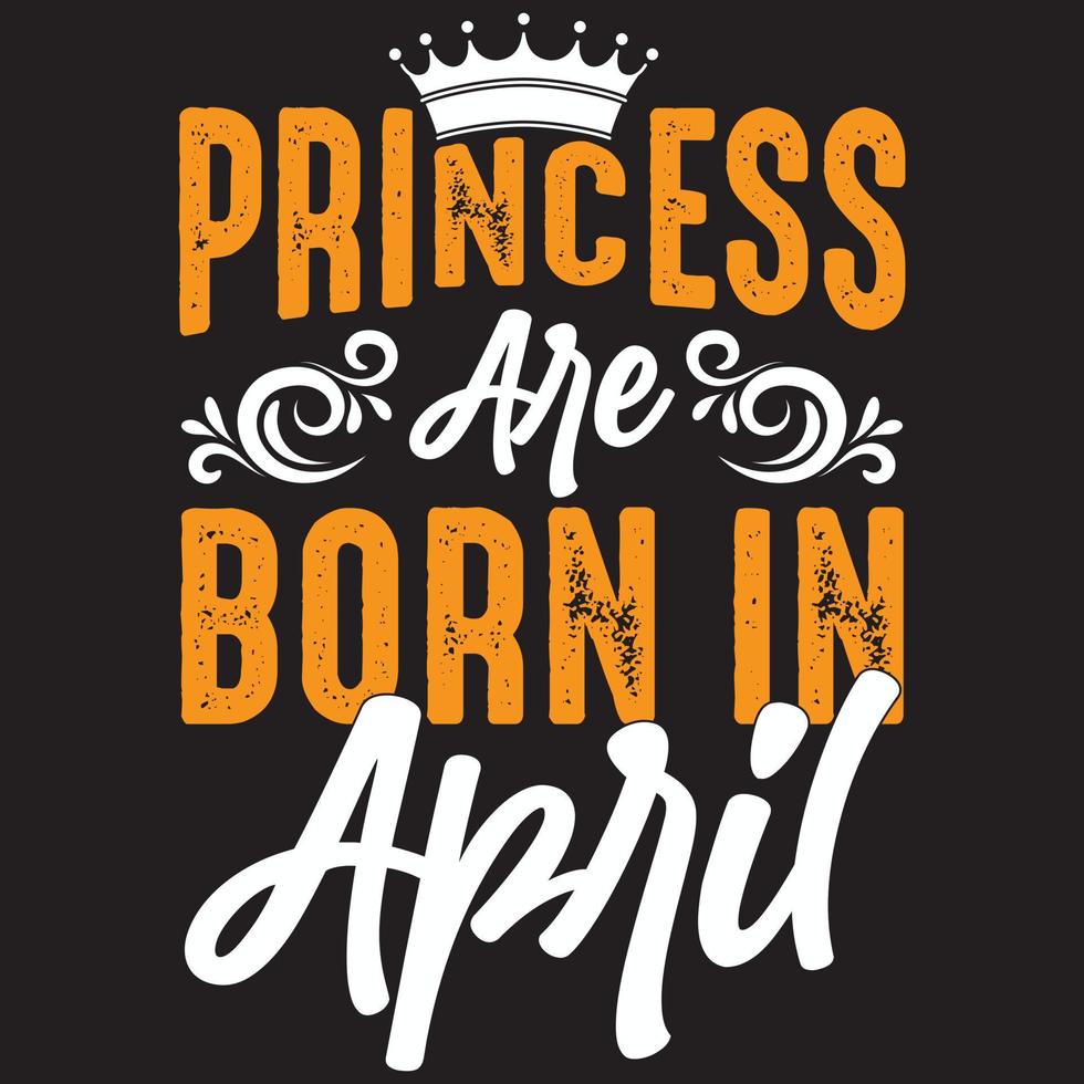 la princesa nace en abril vector