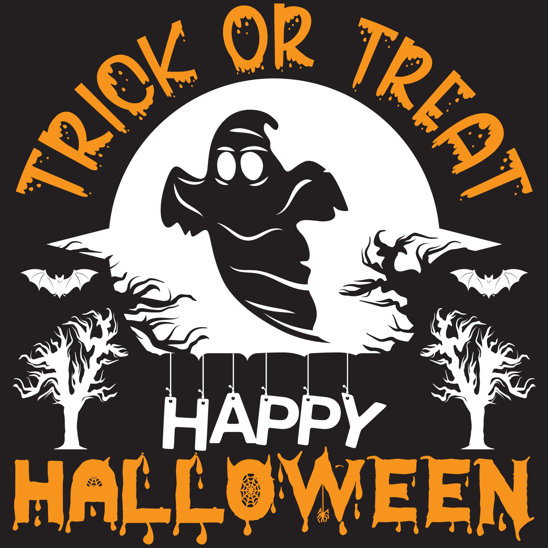 trick or treat happy Halloween 5416512 Vector Art at Vecteezy