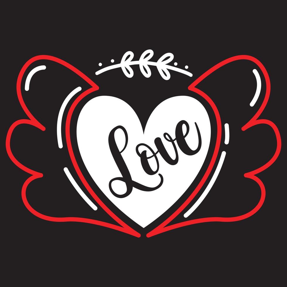 love t shirt design vector