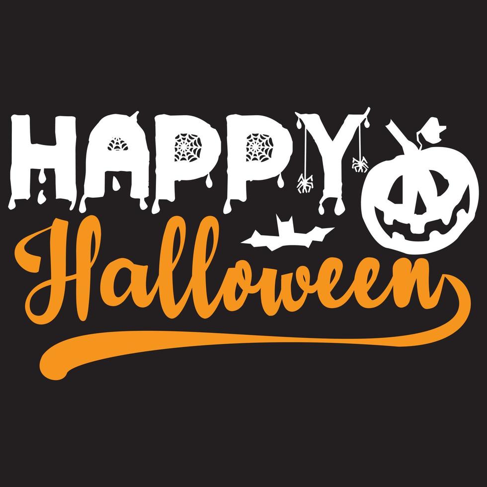 happy Halloween t shirt design vector