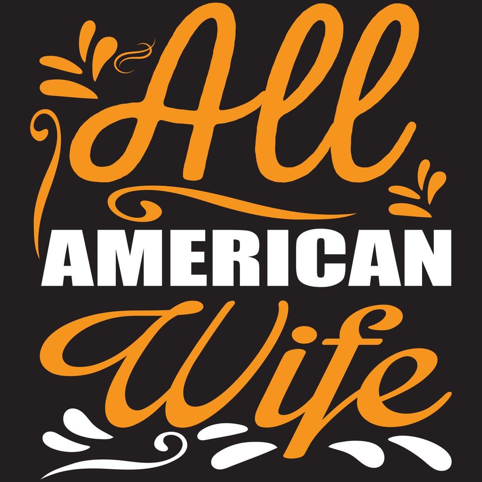 all American wife vector
