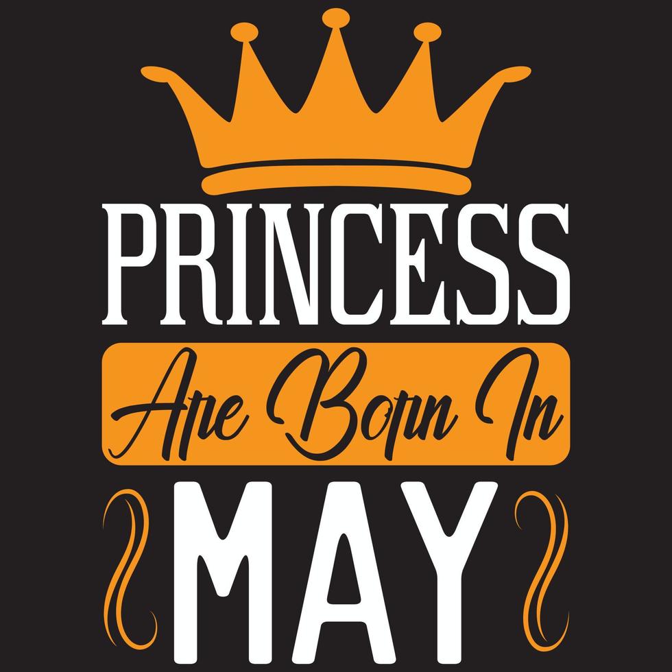 princess are born in May vector