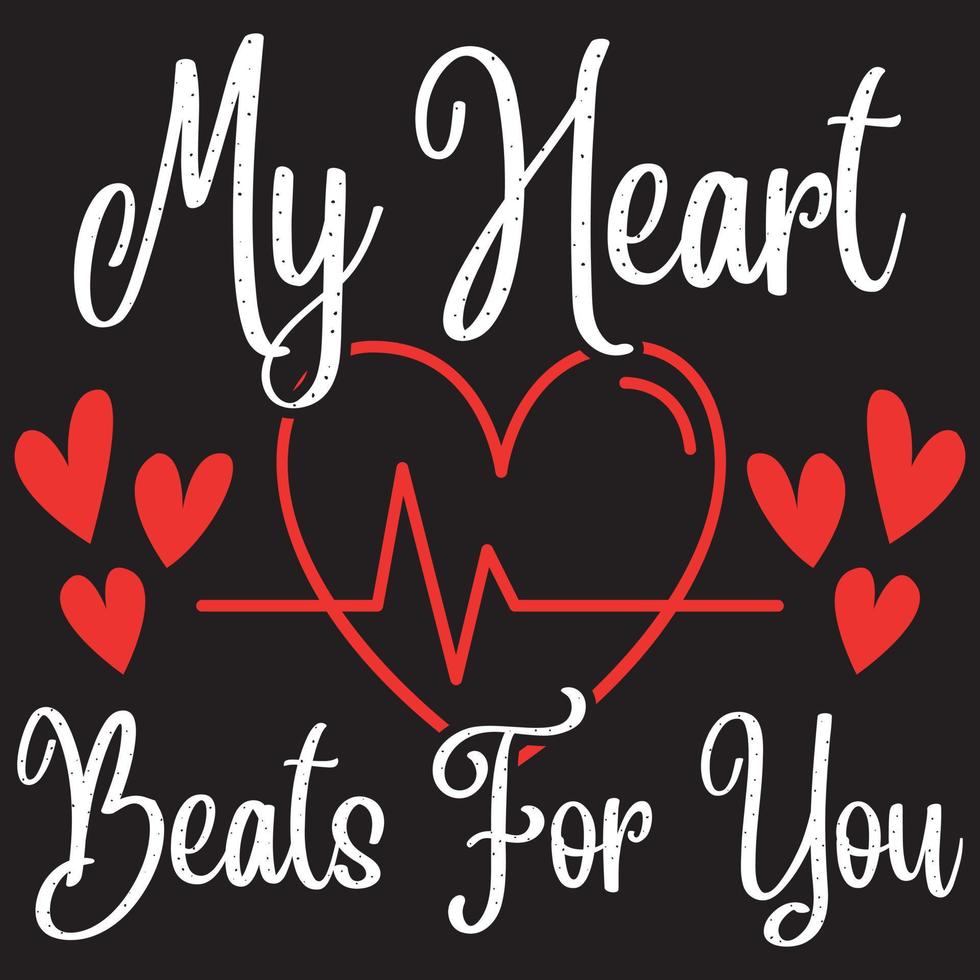 my heart beats for you 5416659 Vector Art at Vecteezy