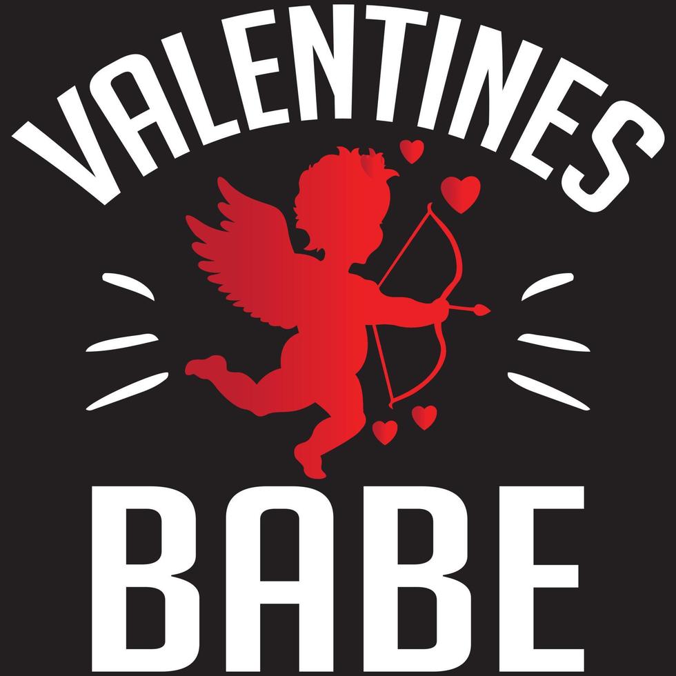 diseño de camiseta de bebé de san valentín vector