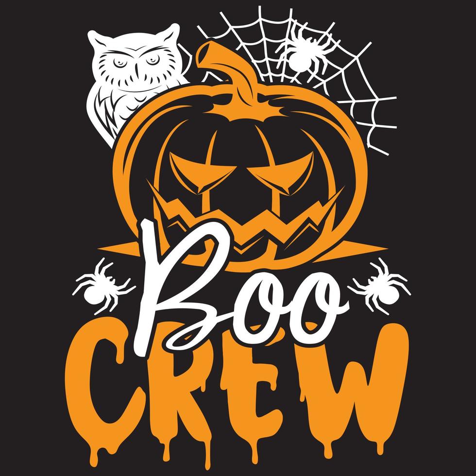 boo crew t shirt design vector