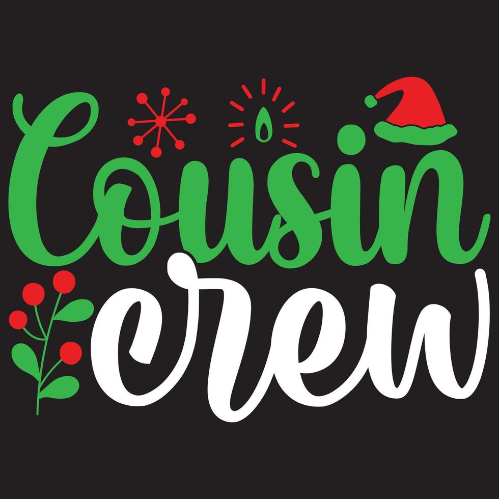 cousin crew t shirt design vector