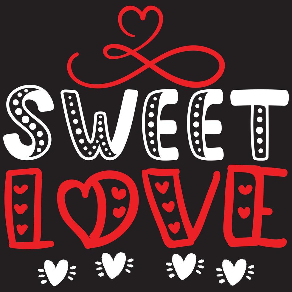 dulce diseño de camiseta de amor vector