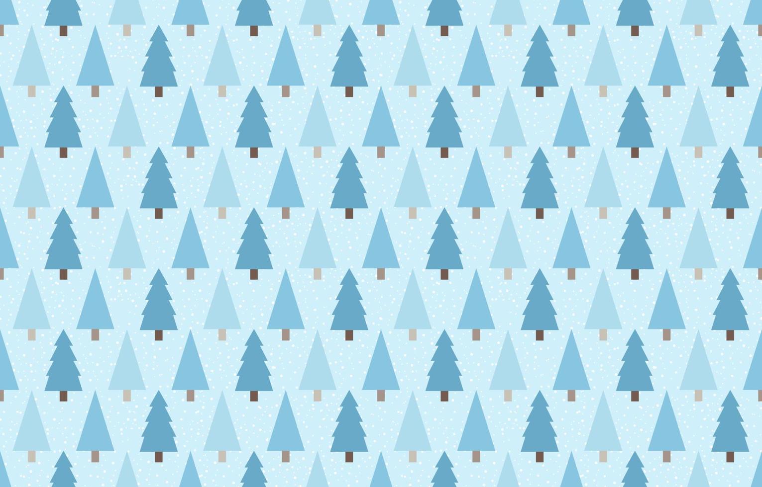 Winter pine trees seamless pattern design vector