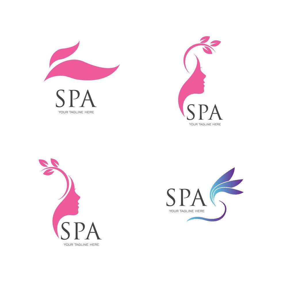 plantilla de diseño de ilustración de vector de logotipo de spa