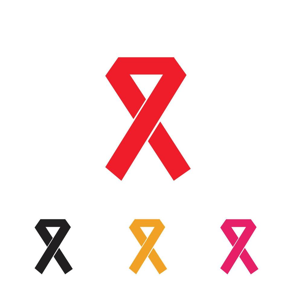 aids ribbon logo vector