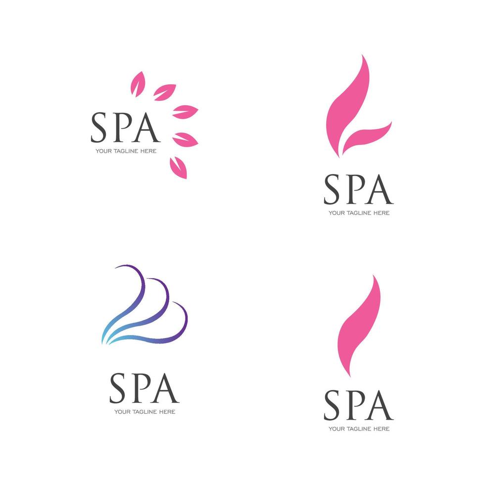 plantilla de diseño de ilustración de vector de logotipo de spa