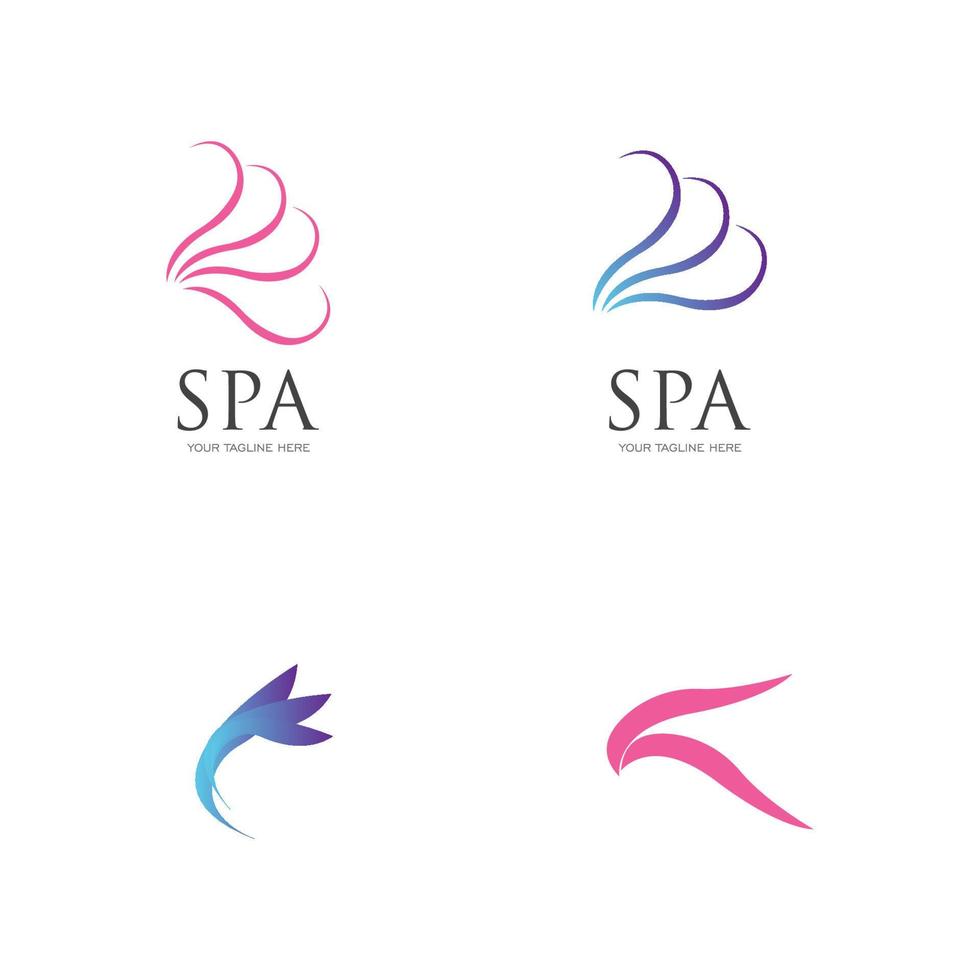 plantilla de diseño de ilustración de vector de logotipo de spa
