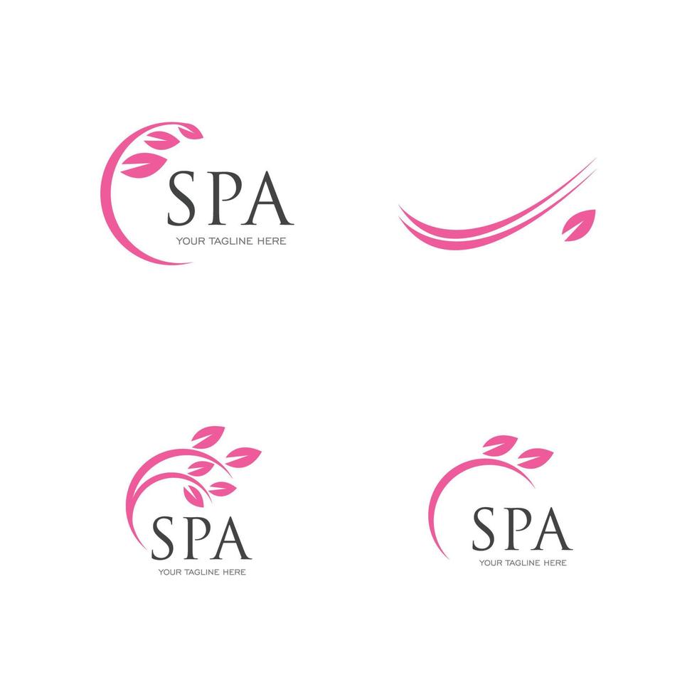 plantilla de diseño de ilustración de vector de logotipo de spa