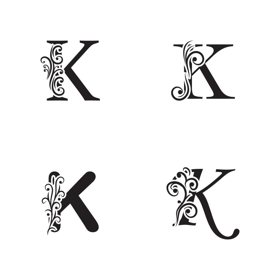 elementos de plantilla de diseño de icono de logotipo de letra k vector