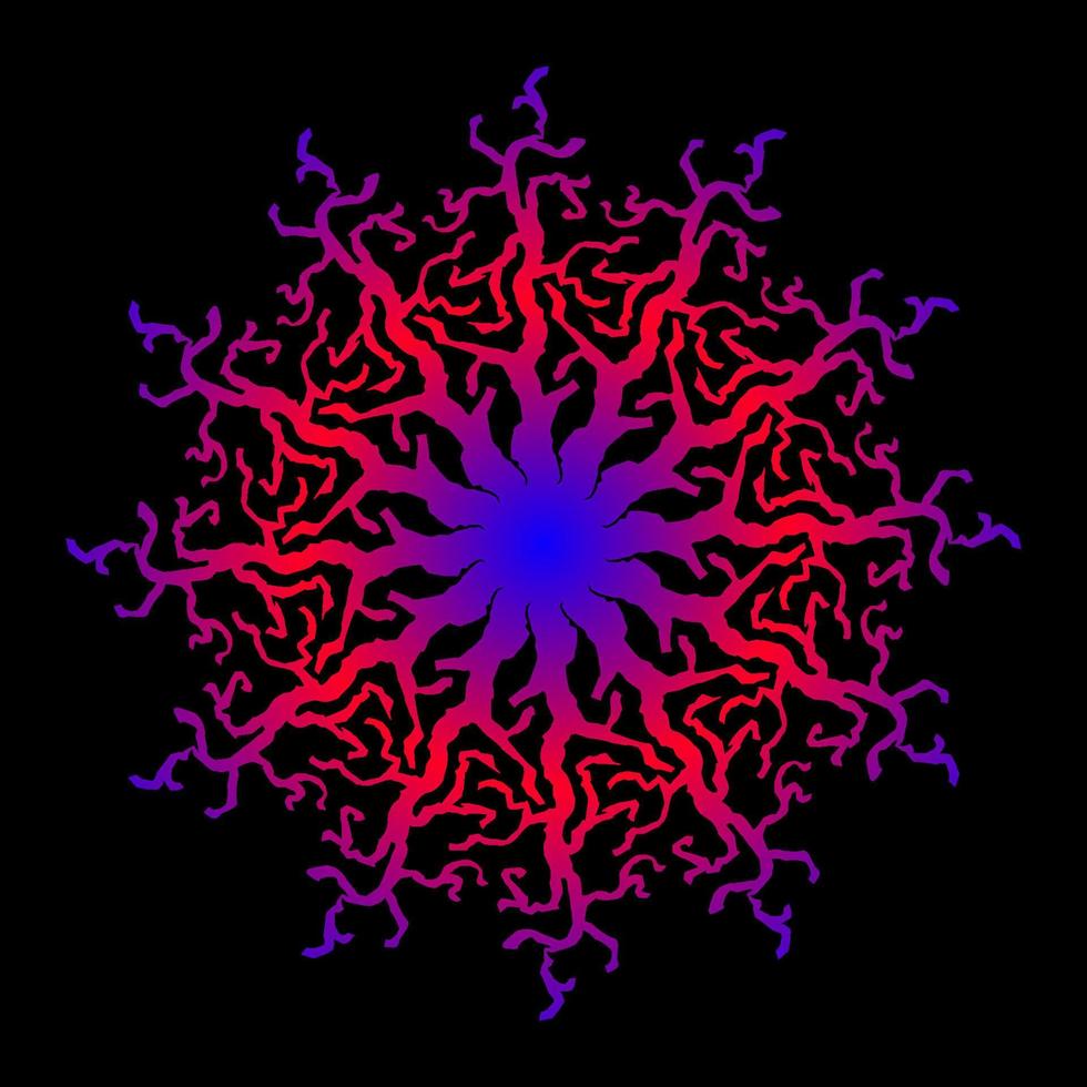 Fireworks, Abstract Ornament, mandala with abstract concept vector