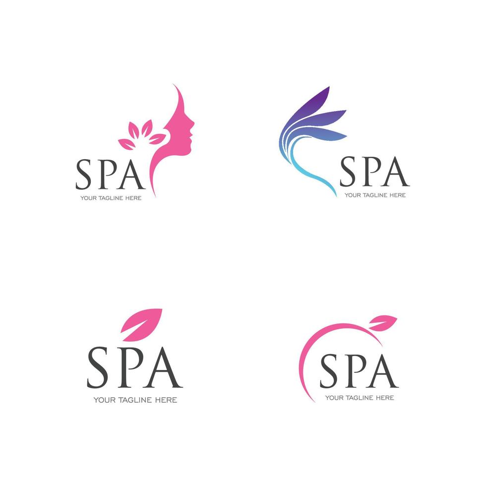 plantilla de diseño de ilustración de vector de logotipo de spa