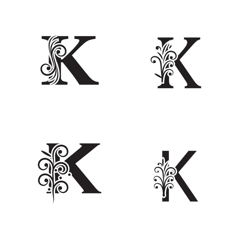 elementos de plantilla de diseño de icono de logotipo de letra k vector