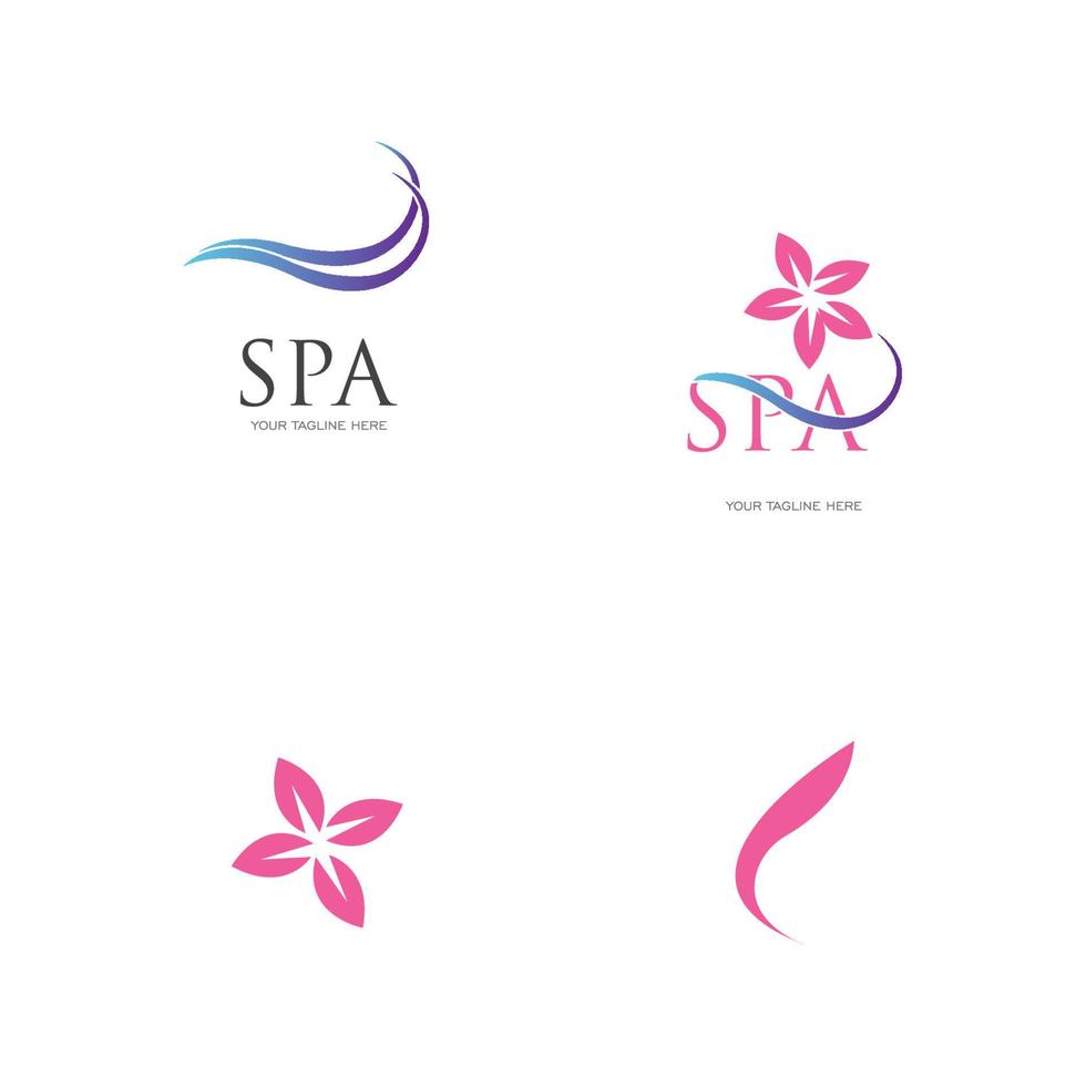 plantilla de diseño de ilustración de vector de logotipo de spa