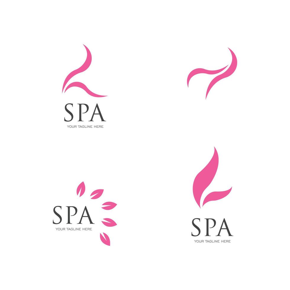 plantilla de diseño de ilustración de vector de logotipo de spa