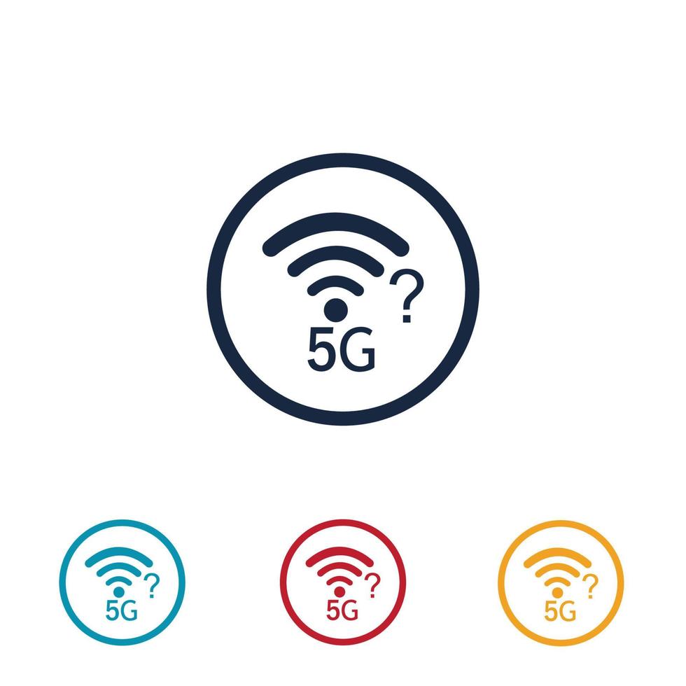 plantilla de diseño de ilustración de logotipo 5g vector