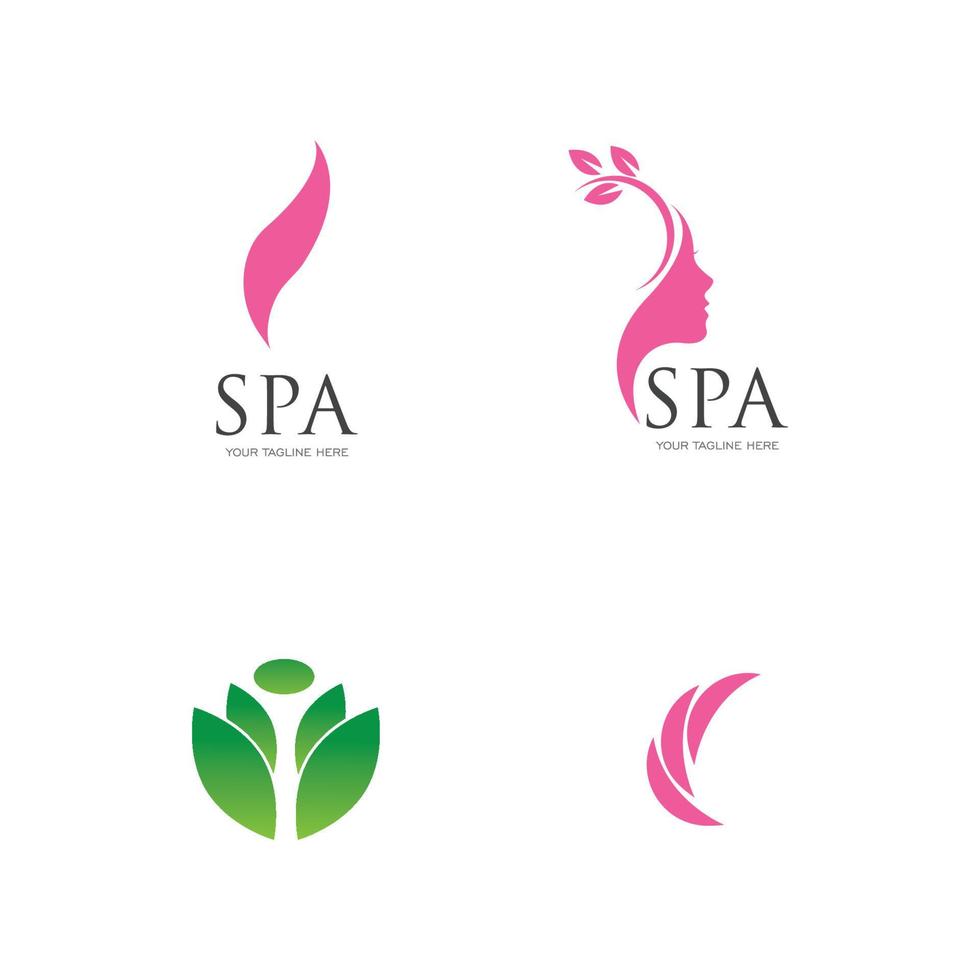 plantilla de diseño de ilustración de vector de logotipo de spa