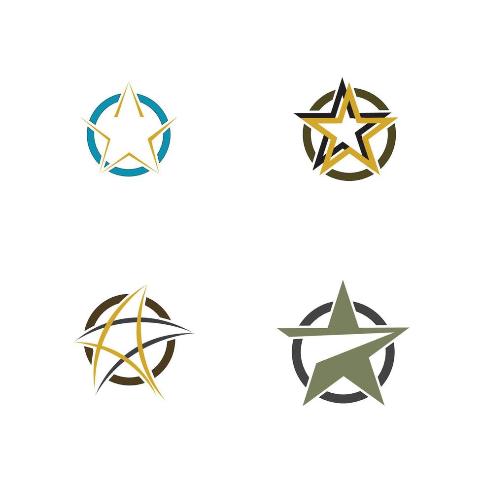 plantilla de icono de estrella vector