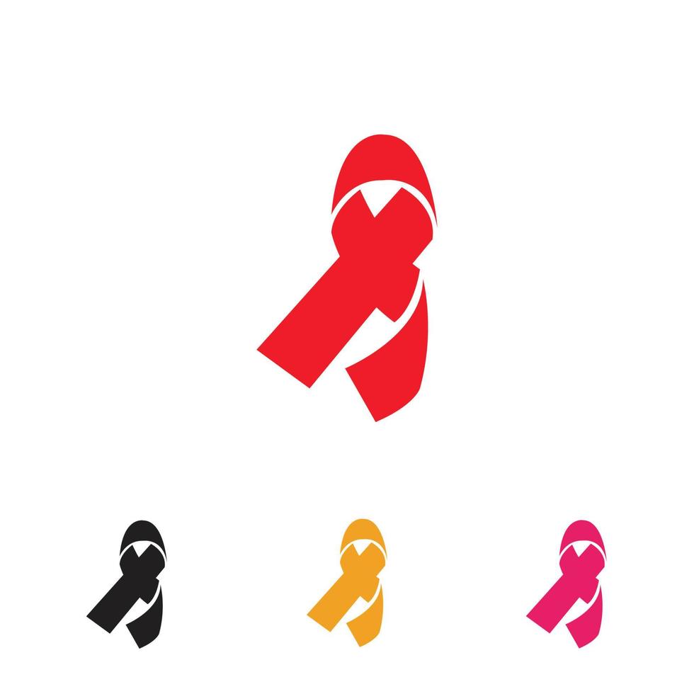 aids ribbon logo vector