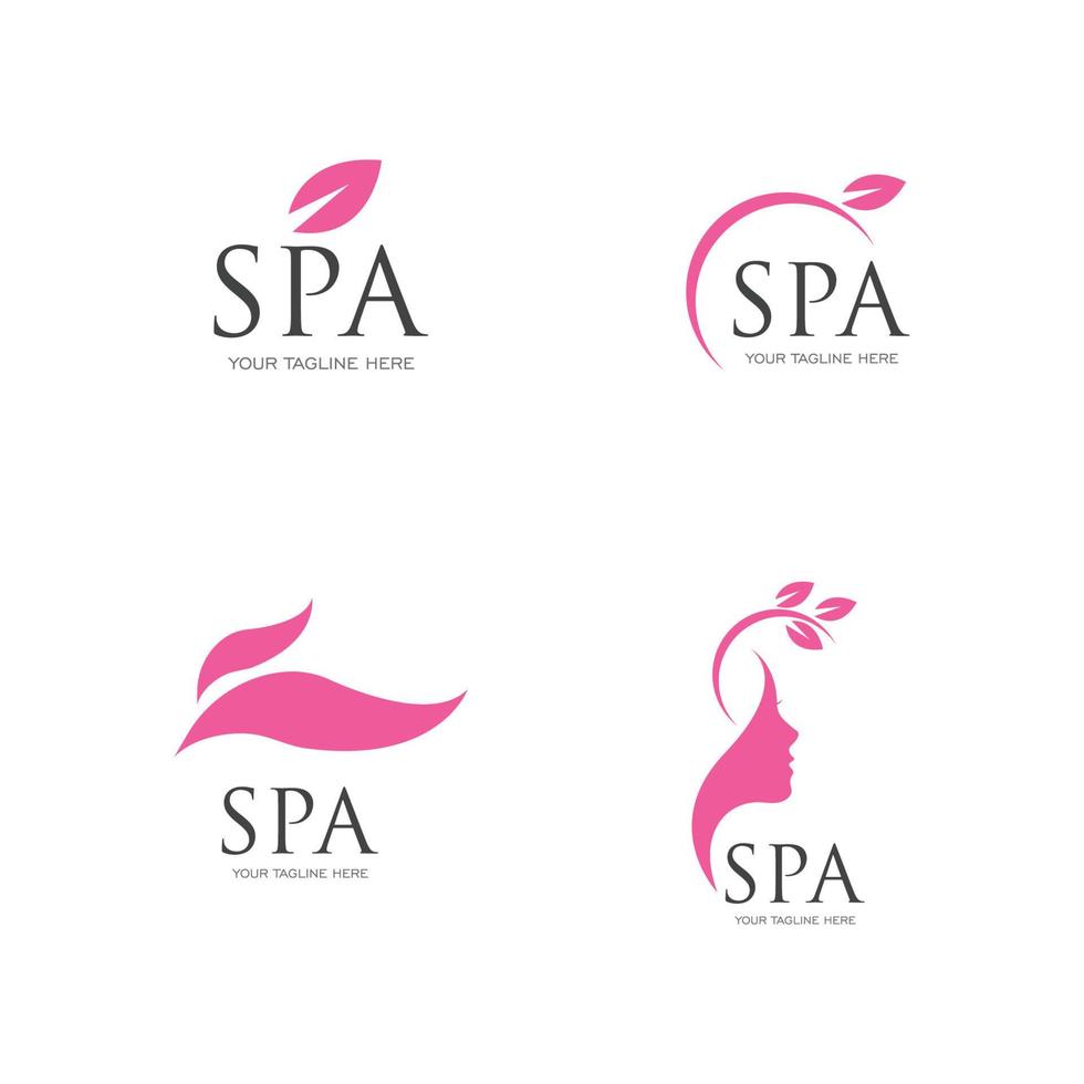 plantilla de diseño de ilustración de vector de logotipo de spa