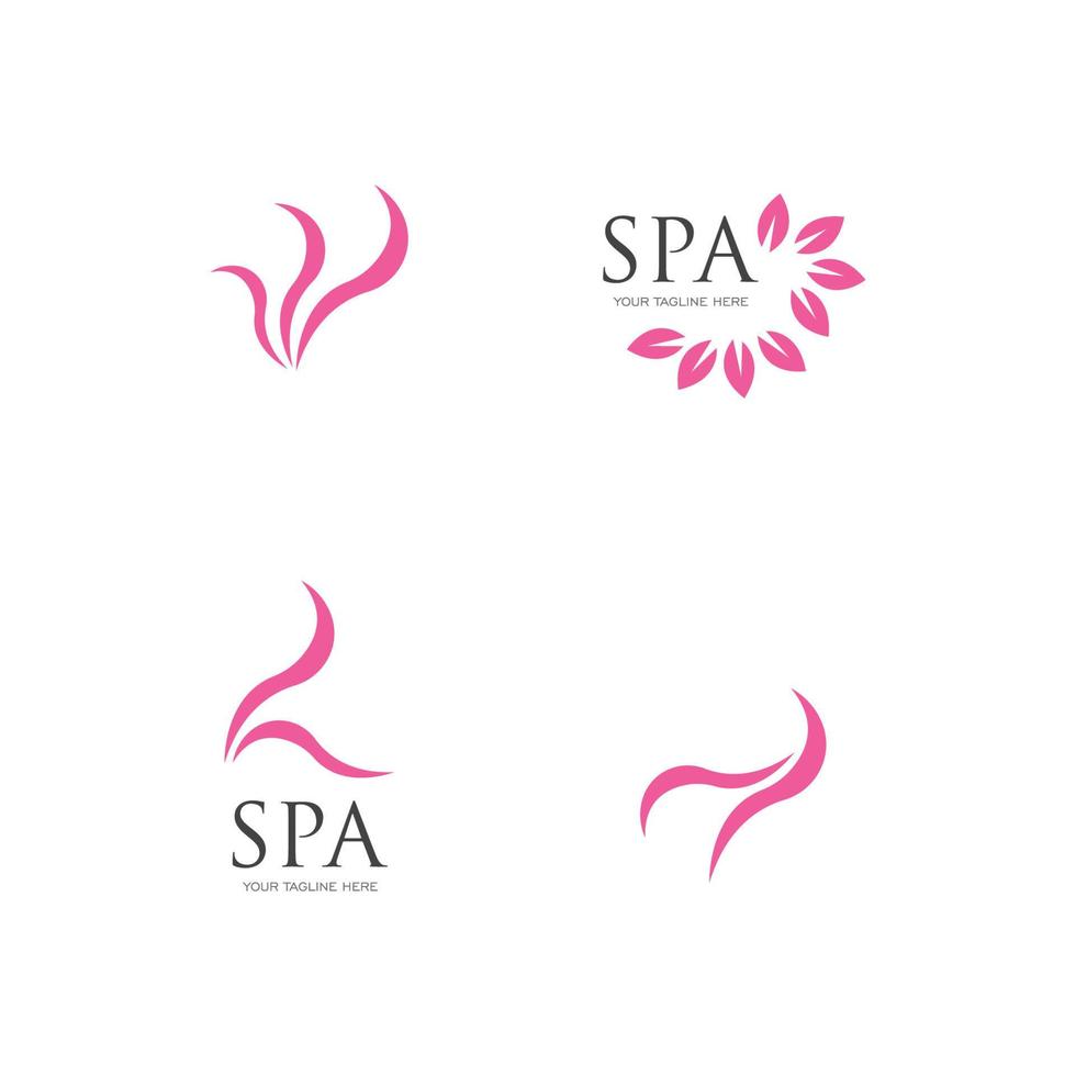 plantilla de diseño de ilustración de vector de logotipo de spa