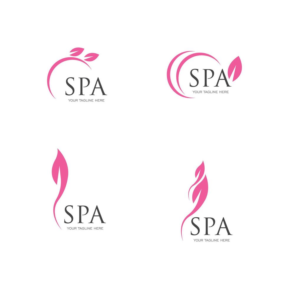 plantilla de diseño de ilustración de vector de logotipo de spa