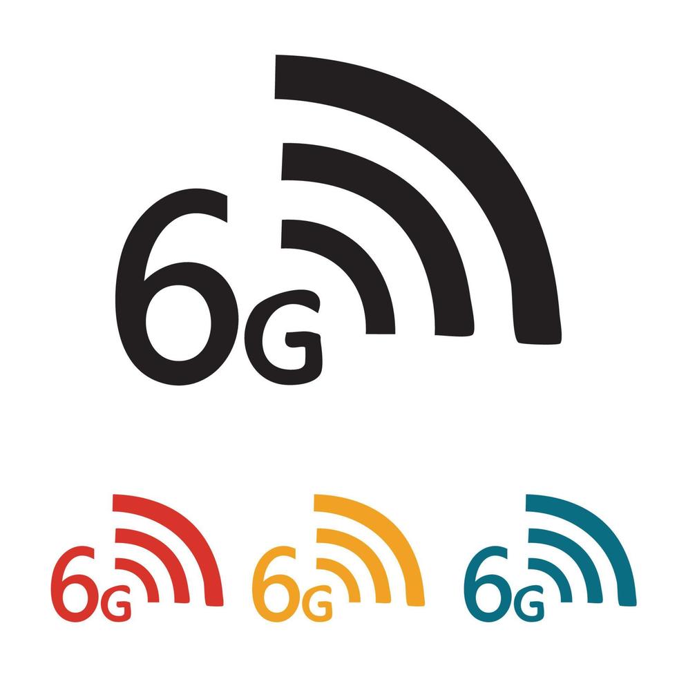 Ilustración del logotipo 6g vector