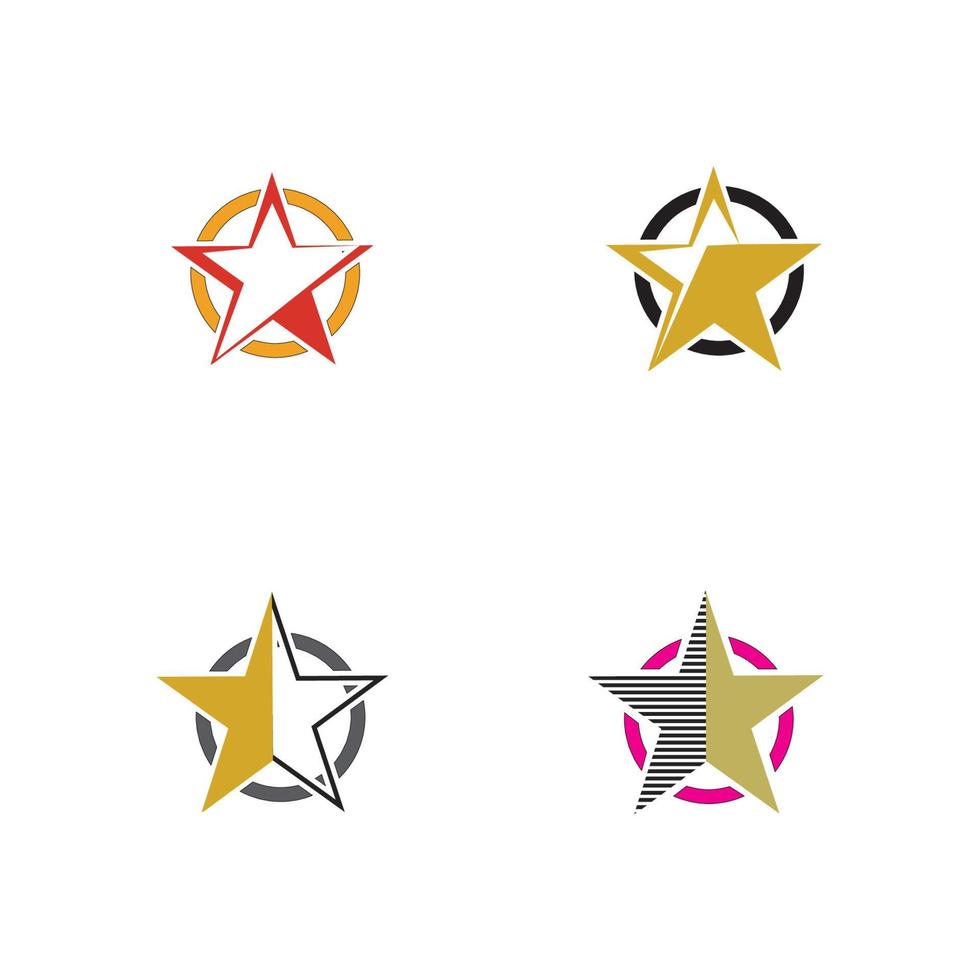 plantilla de icono de estrella vector