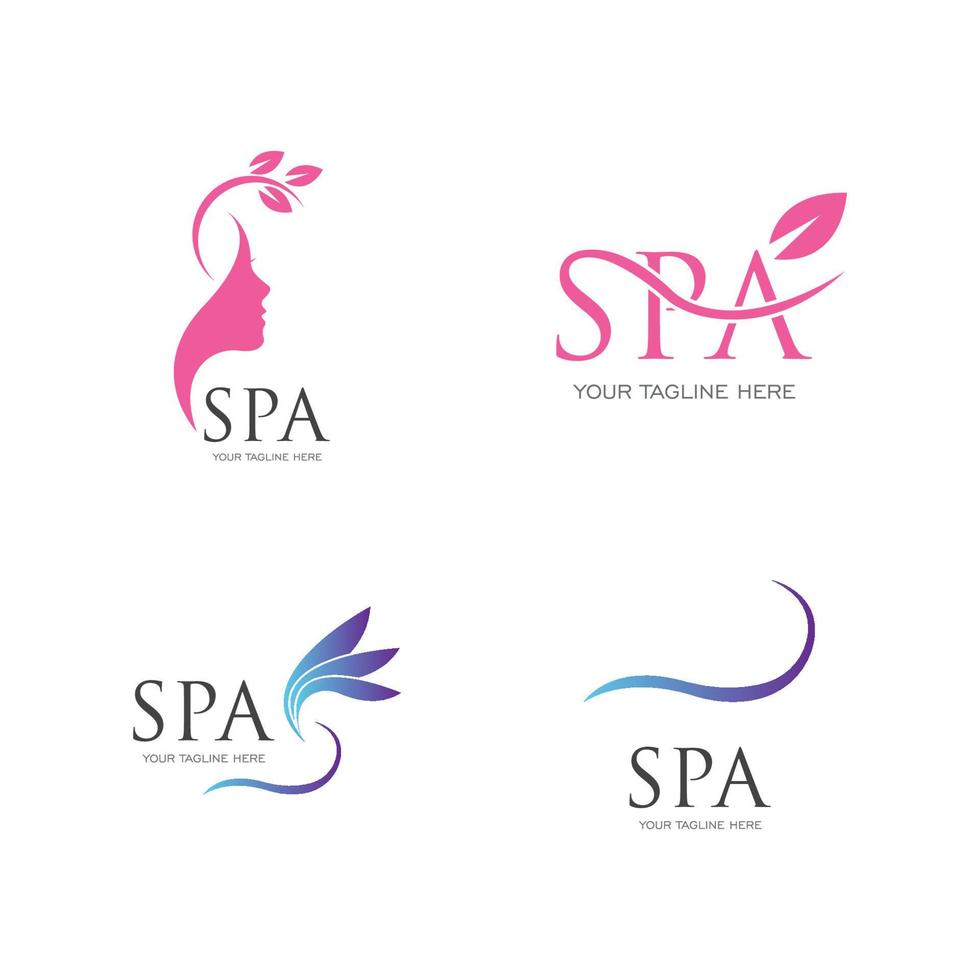 plantilla de diseño de ilustración de vector de logotipo de spa