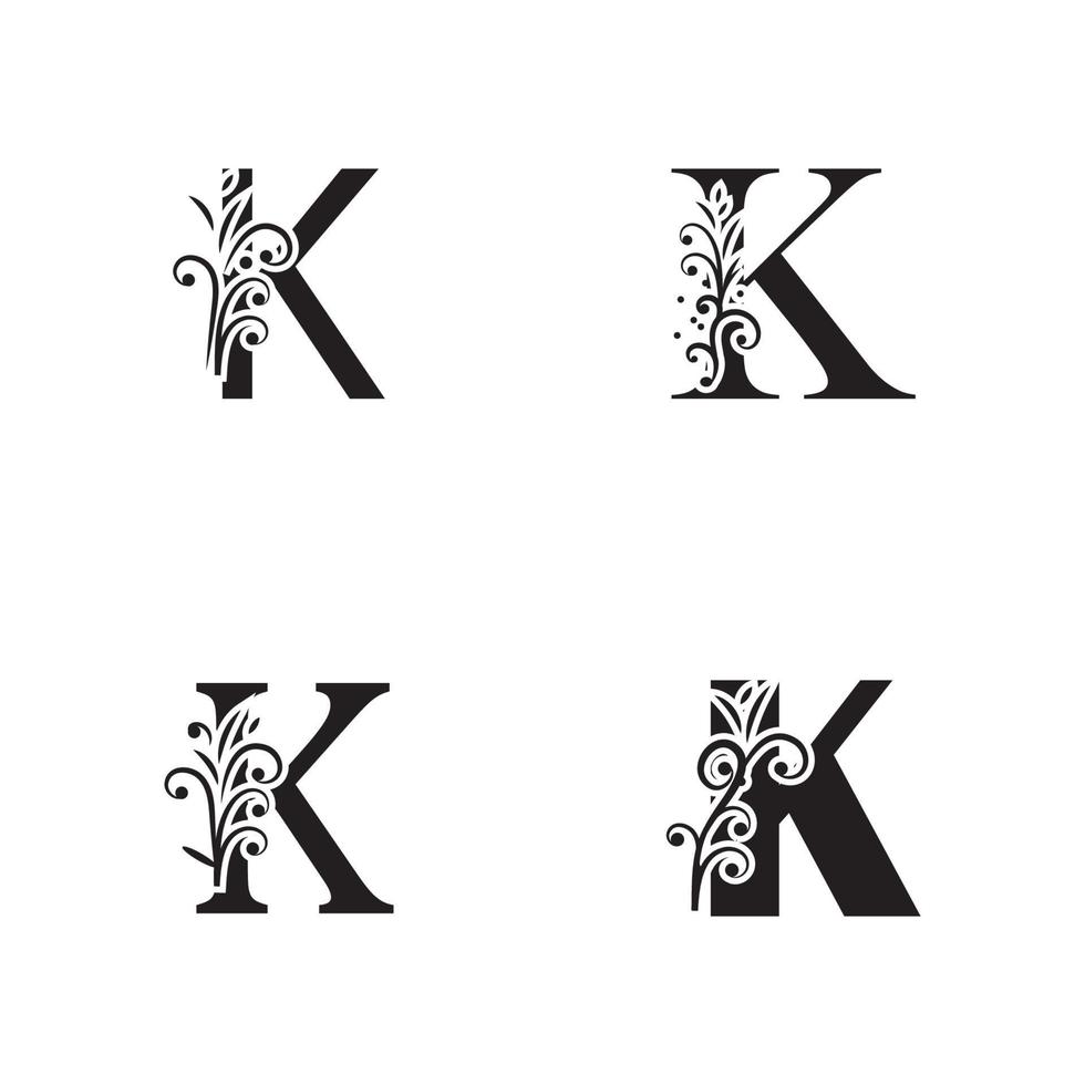 Letter K logo icon design template elements vector