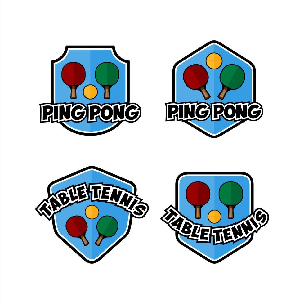Table Tennis Pin pong Logos Collections vector