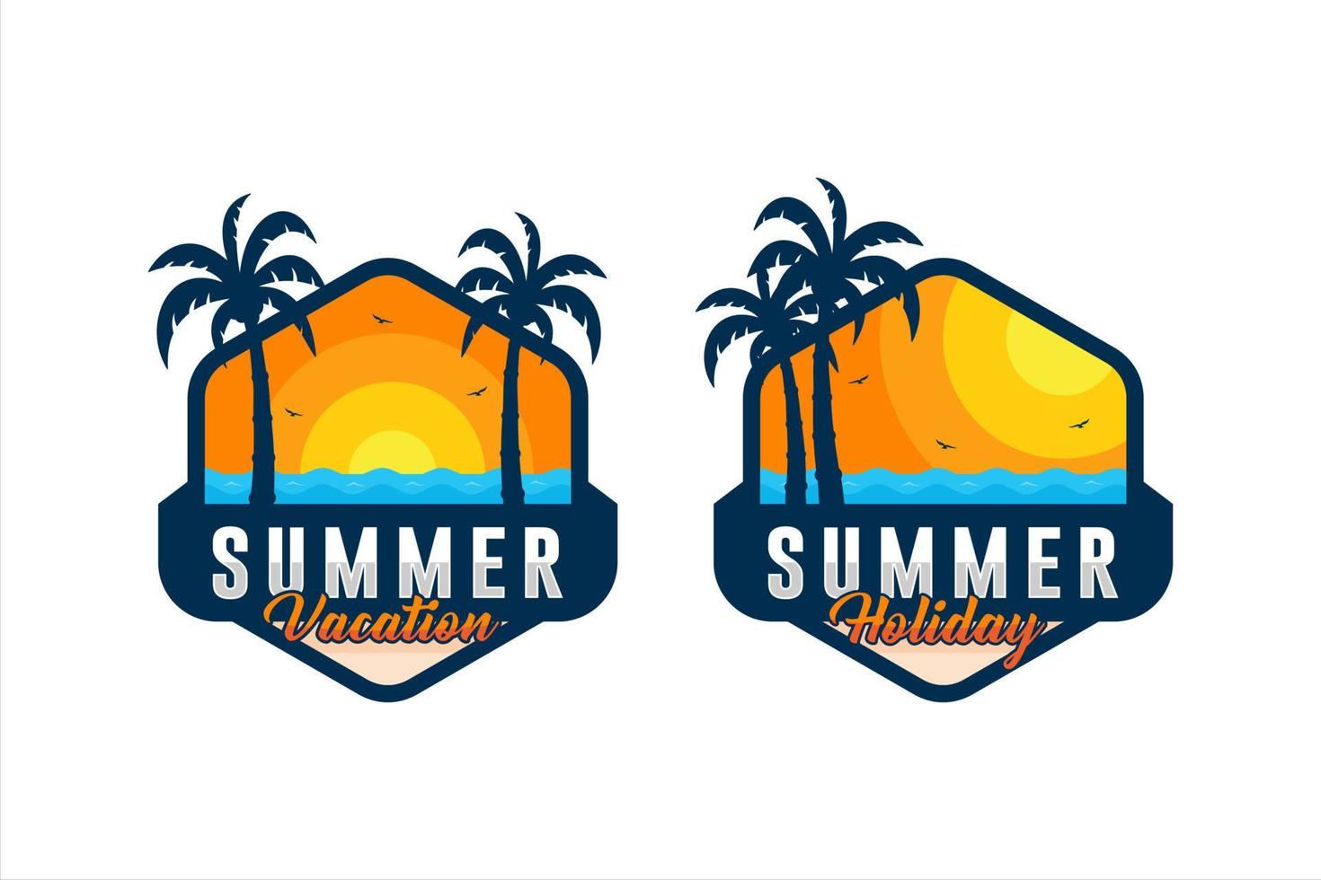 Summer Vacation vector design collection